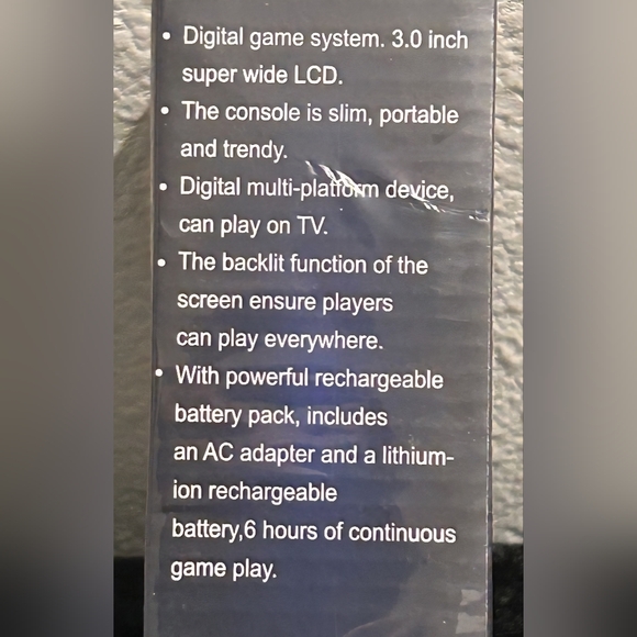 Retro Handheld Gaming Console - Transparent BLUE Accent - Picture 4 of 4